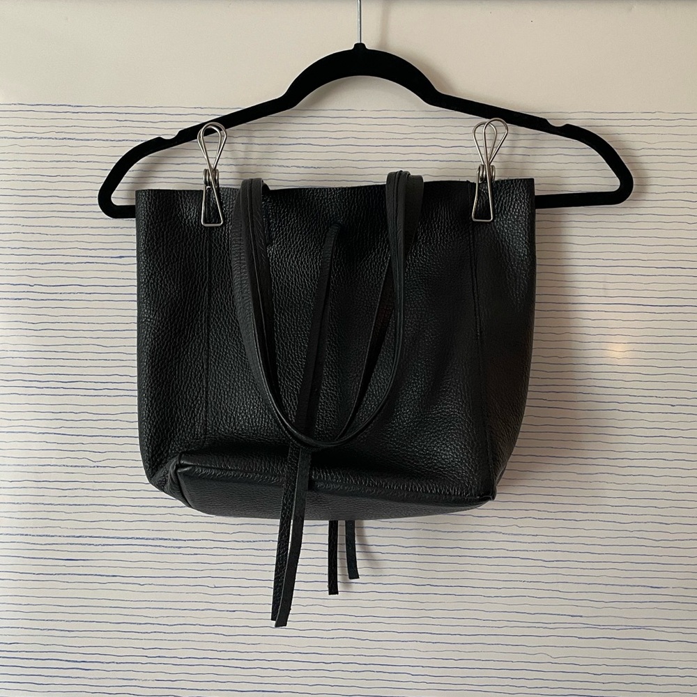 Pebbled leather bag